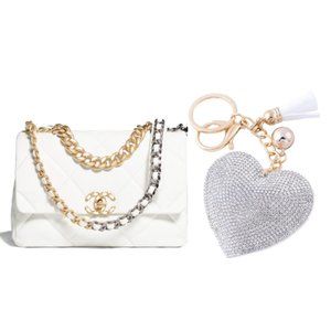 Crystal Heart Key Chain Bag Chain